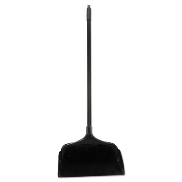 Lobby Pro Upright Dustpan, W/wheels, 12 1/2 ", Polypropylene W/vinyl Coat, Black