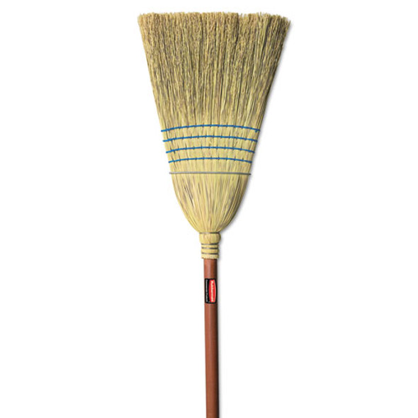 O-Cedar MaxiStrong Angle Broom, Polypropylene Bristles, 56 Handle, Black, 6/Carton