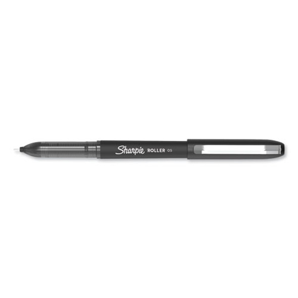 Roller Ball Stick Pen, Fine 0.5 Mm, Black Ink/barrel, Dozen