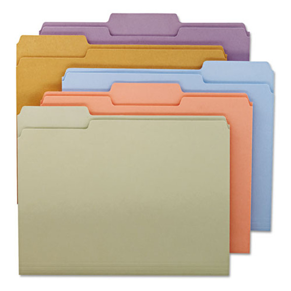 Colored File Folders, 1/3-cut Tabs, Letter Size, Assorted, 100/box - IVSSMD11953