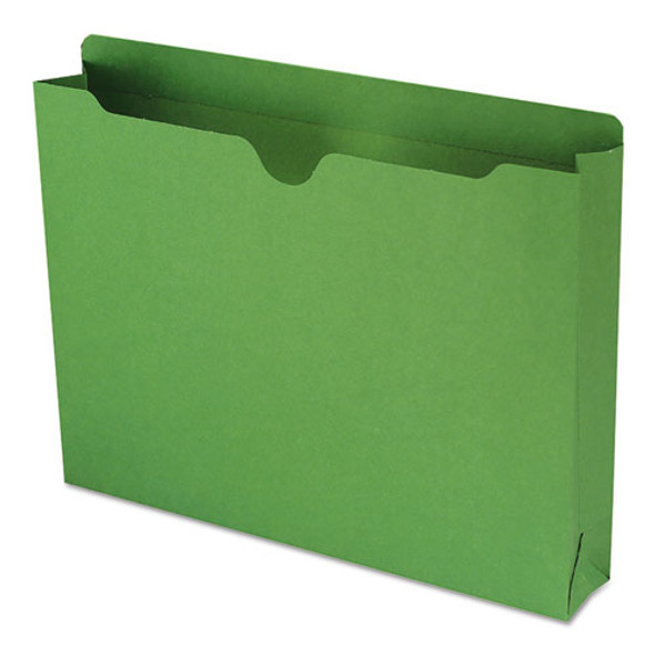 Colored File Jackets With Reinforced Double-ply Tab, Straight Tab, Letter Size, Green, 50/box