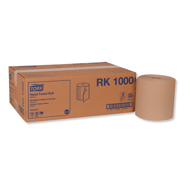 Hardwound Roll Towel, 7.88" X 1000 Ft, Natural, 6 Rolls/carton