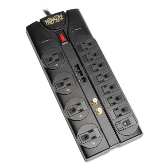 Protect It! Surge Protector, 12 Outlets, 8 Ft. Cord, 2880 Joules, Black
