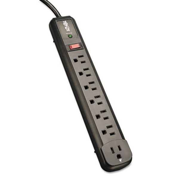 Protect It! Surge Protector, 7 Outlets, 4 Ft. Cord, 1080 Joules, Black