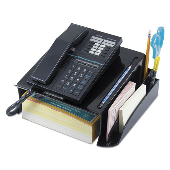 Telephone Stand And Message Center, 12 1/4 X 10 1/2 X 5 1/4, Black