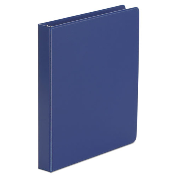 Economy Non-view Round Ring Binder, 3 Rings, 1" Capacity, 11 X 8.5, Royal Blue