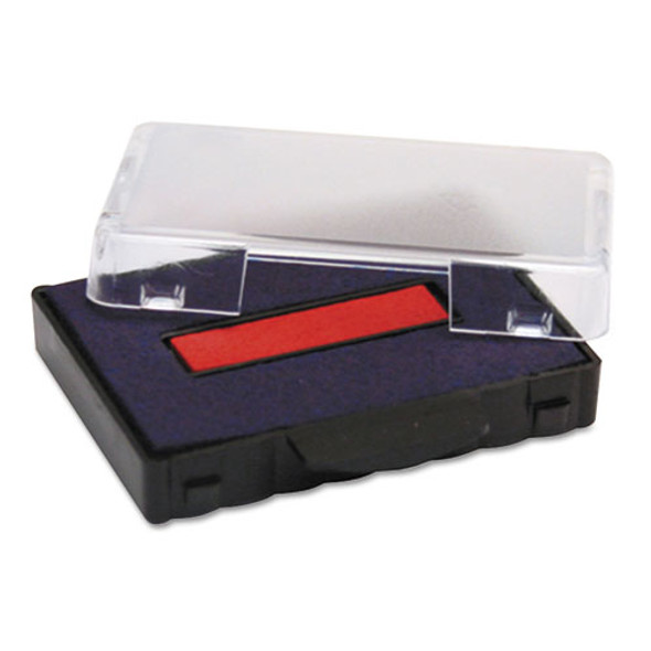 T5440 Dater Replacement Ink Pad, 1 1/8 X 2, Blue/red