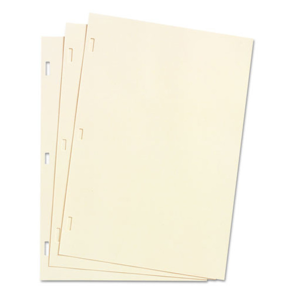 Looseleaf Minute Book Ledger Sheets, Ivory Linen, 14 X 8-1/2, 100 Sheet/box