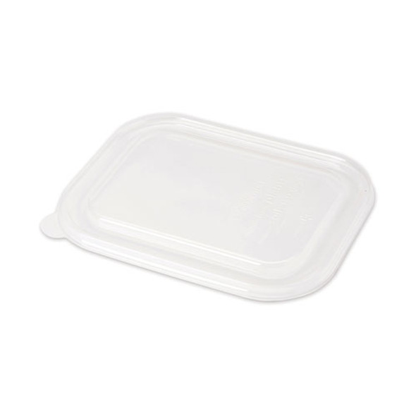 Fiber Container Lids, 8.8 X 6.9 X 0.8, Clear, 400/carton