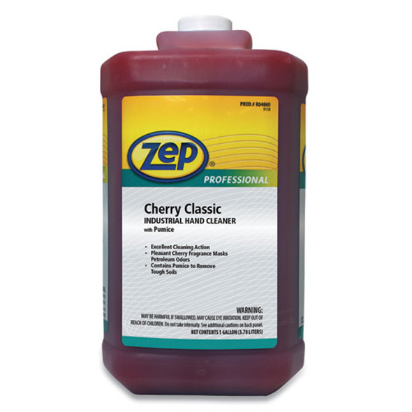 Cherry Industrial Hand Cleaner With Abrasive, Cherry, 1 Gal Bottle, 4/carton