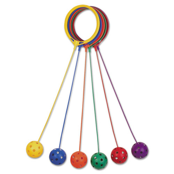 Swing Ball Set, Plastic, Assorted Colors, 6/set