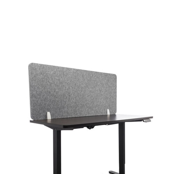 Desk Screen Cubicle Panel And Office Partition Privacy Screen, 54.5 X 1 X 23.5, Polyester/nylon, Gray