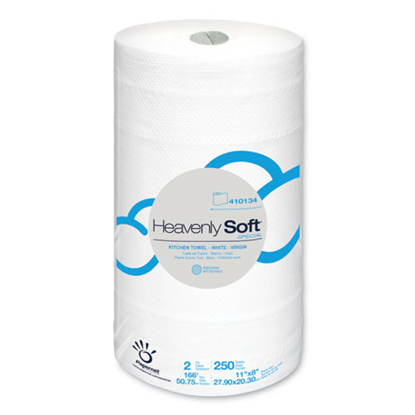 Heavenly Soft Paper Towel, 11" X 167 Ft, White, 12 Rolls/carton