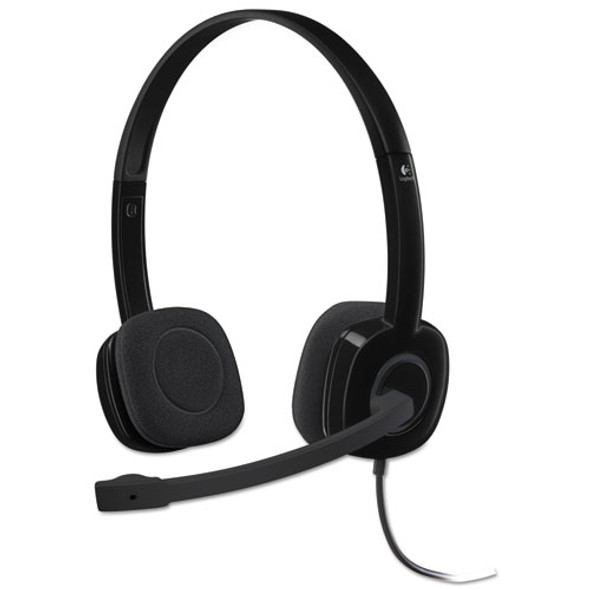 H151 Binaural Over-the-head Stereo Headset, Black