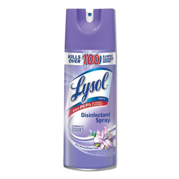 Disinfectant Spray, Early Morning Breeze, 12.5 Oz Aerosol Spray, 12/carton