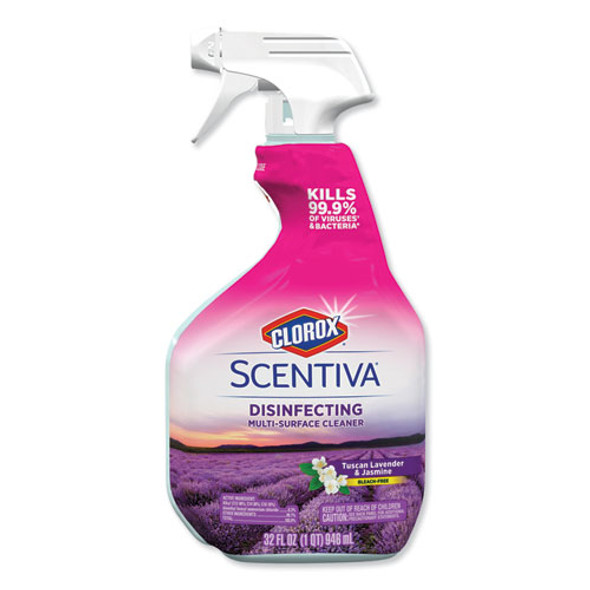 Scentiva Multi Surface Cleaner, Tuscan Lavender And Jasmine, 32 Oz, 6/carton