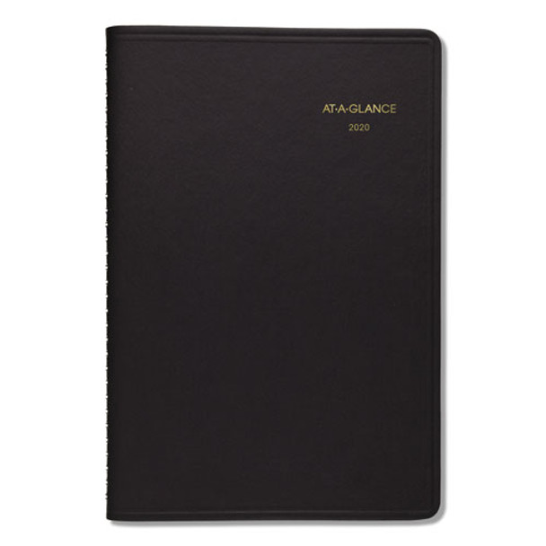 Daily Appointment Book With 15-minute Appointments, 8.5 X 5.5, Black, 2021