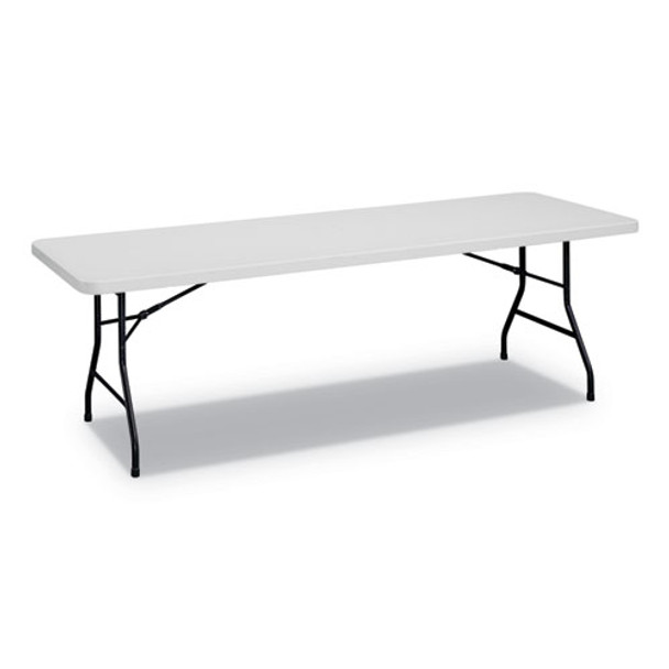 Rectangular Plastic Folding Table, 96w X 30d X 29 1/4h, Gray