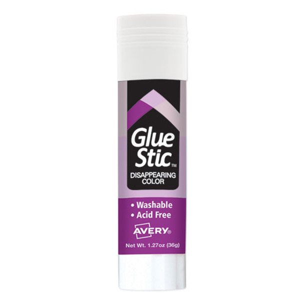 Permanent Glue Stic, 1.27 Oz, Applies Purple, Dries Clear