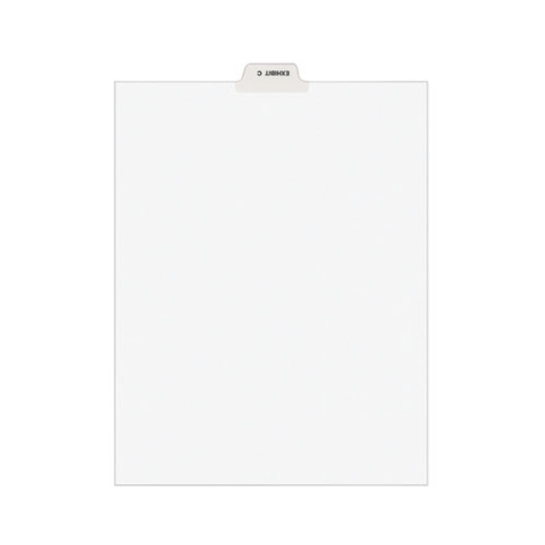 Avery-style Preprinted Legal Bottom Tab Divider, Exhibit C, Letter, White, 25/pk