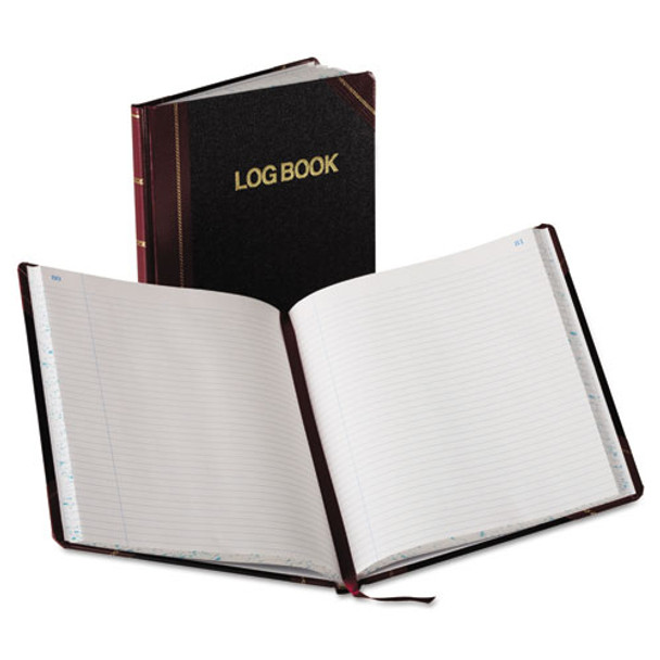 Log Book, Record Rule, Black/red Cover, 150 Pages, 10 3/8 X 8 1/8