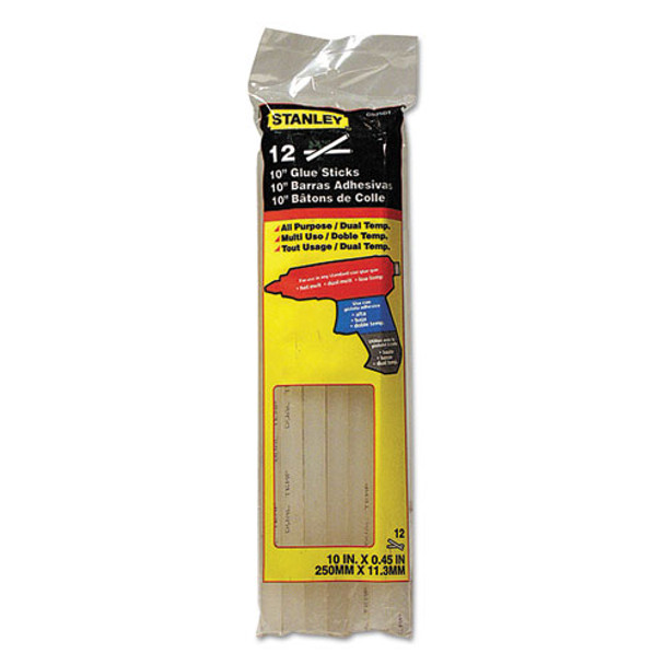 Dual Temperature 10" Glue Sticks, 0.45" X 10", Dries Clear, 12/pack