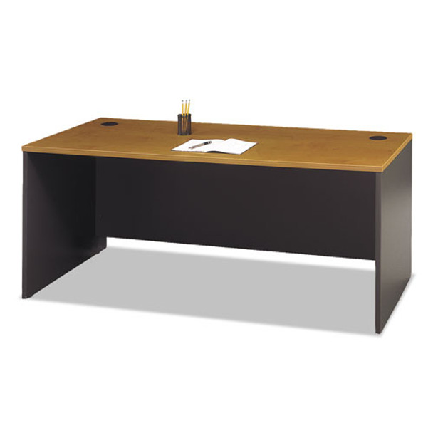 Series C Collection 72w Desk Shell, 71.13w X 29.38d X 29.88h, Natural Cherry/graphite Gray