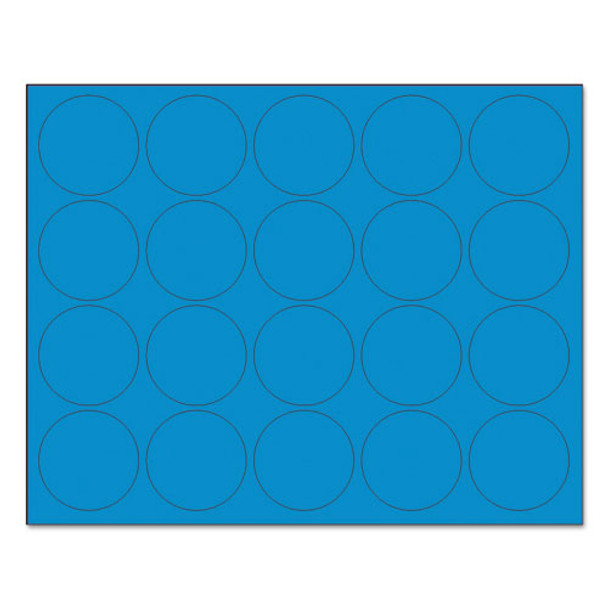 Interchangeable Magnetic Board Accessories, Circles, Blue, 3/4", 20/pack