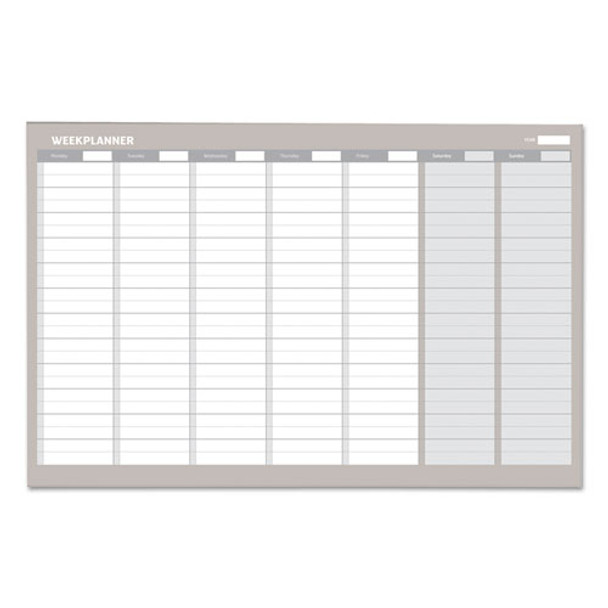 Weekly Planner, 36x24, Aluminum Frame