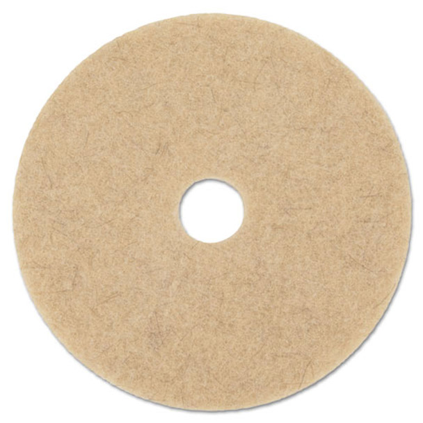 Natural Hog Hair Burnishing Floor Pads, 20" Diameter, 5/carton