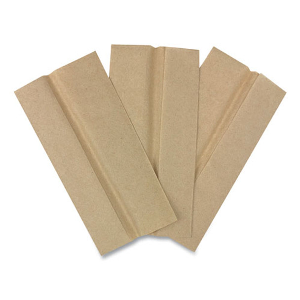 Tall Fold Dispenser Napkins, 1-ply, 13 X 6, Kraft, 500/pack, 20 Packs/carton