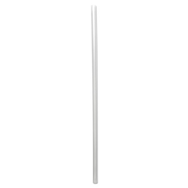 Wrapped Giant Straws, 10 1/4", Clear, 1000/carton