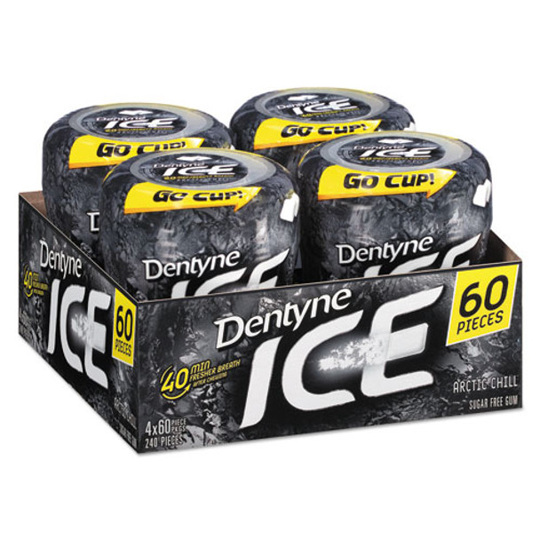 Sugarless Gum, Arctic Chill, 60 Pieces/cup, 4 Cups/pack