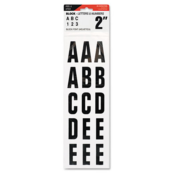 Letters, Numbers & Symbols, Adhesive, 2", Black, 84 Characters