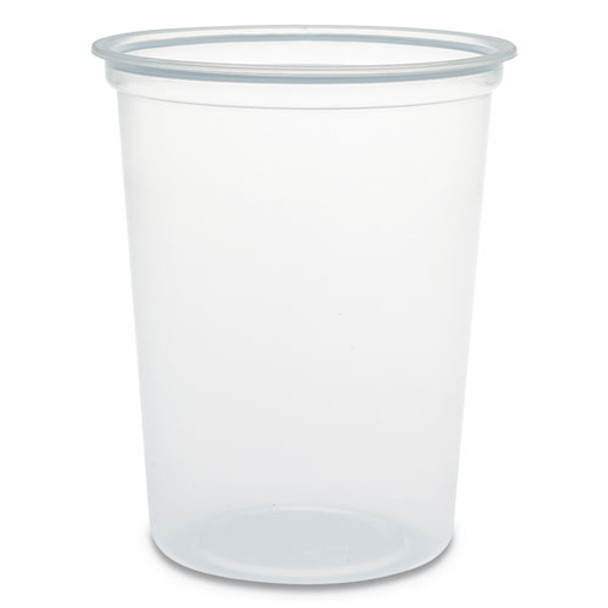 Microgourmet Plastic Deli Container, 32 Oz, Clear, 500/ct