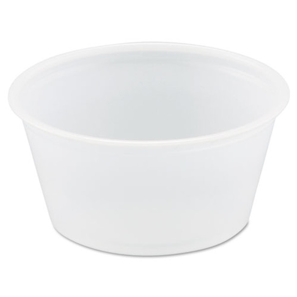 Polystyrene Portion Cups, 2oz, Translucent, 250/bag, 10 Bags/carton