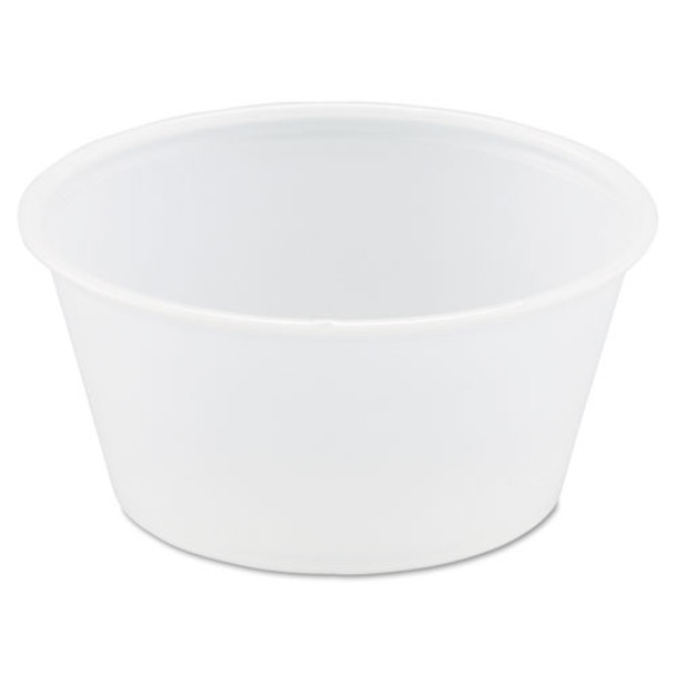 Polystyrene Portion Cups, 3.25oz, Translucent, 250/bag, 10 Bags/carton