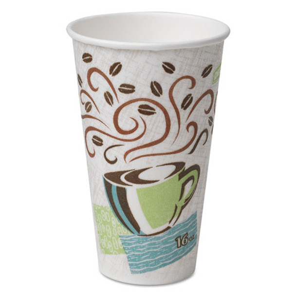 Perfectouch Paper Hot Cups, 16 Oz, Coffee Dreams Design, 50/pack