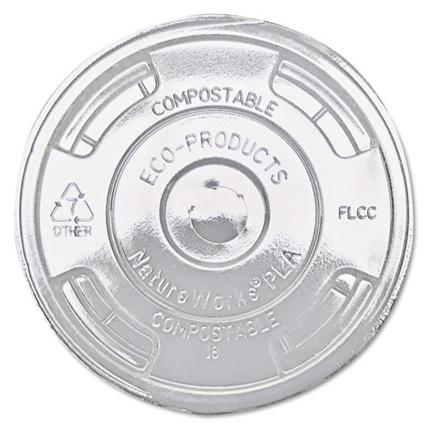 Greenstripe Renewable & Compost Cold Cup Flat Lids, F/9-24oz., 100/pk, 10 Pk/ct