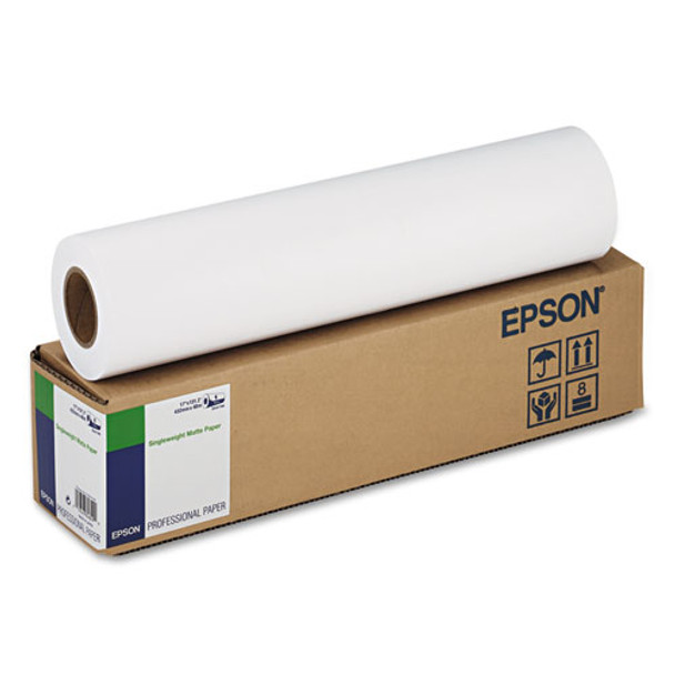 Singleweight Matte Paper, 2" Core, 5 Mil, 17" X 131 Ft, Matte White