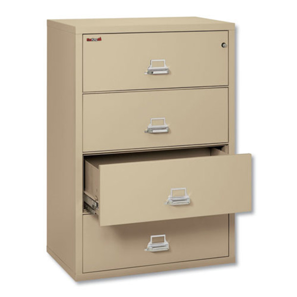 Four-drawer Lateral File, 37.5w X 22.13d X 52.75h, Letter/legal, Parchment