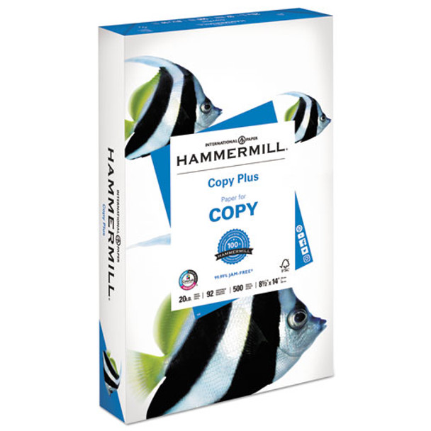 Copy Plus Print Paper, 92 Bright, 20lb, 8.5 X 14, White, 500/ream