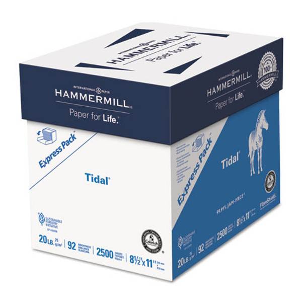 Tidal Print Paper Express Pack, 92 Bright, 20lb, 8.5 X 11, White, 500 Sheets/ream, 5 Reams/carton