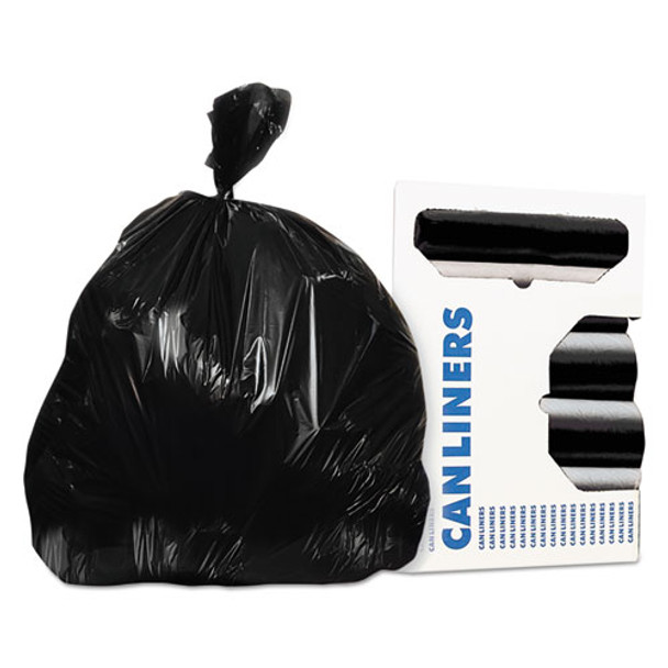 Can Liners, Prime Resin, 37 X 50, 1.3 Mils, Black, 100/carton