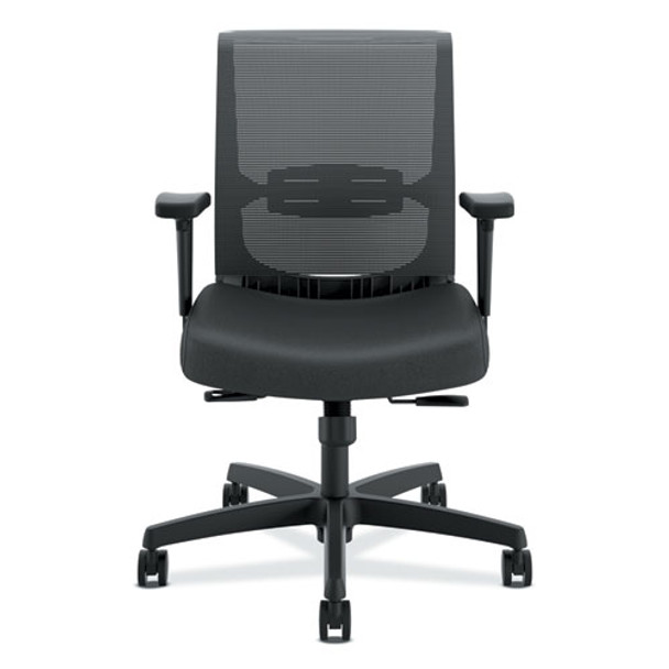 Convergence Mid-back Task Chair With Syncho-tilt Control, Supports Up To 275 Lbs, Black Seat, Black Back, Black Base