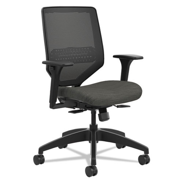 Solve Series Mesh Back Task Chair, Supports Up To 300 Lbs., Ink Seat, Black Back, Black Base