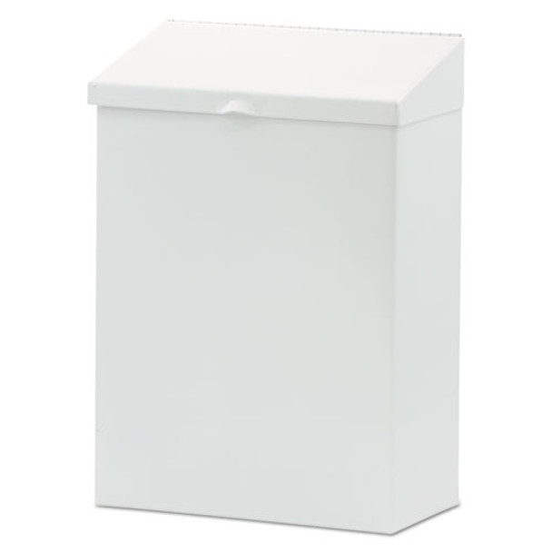 Feminine Hygiene Waste Receptacle, Metal, White