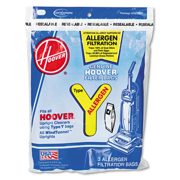 Disposable Allergen Filtration Bags For Commercial Windtunnel Vacuum, 3pk/ea