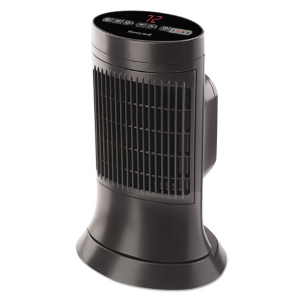 Digital Ceramic Mini Tower Heater, 750 - 1500 W, 10" X 7 5/8" X 14", Black