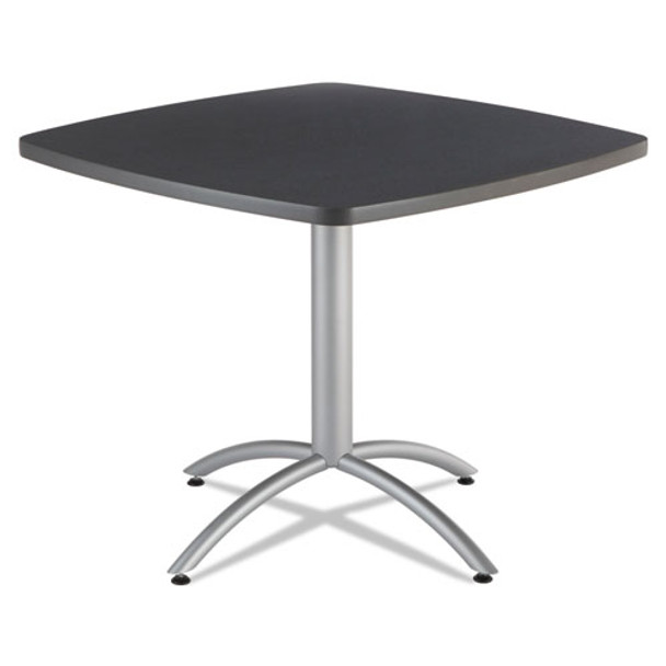 Cafeworks Table, 36w X 36d X 30h, Graphite Granite/silver